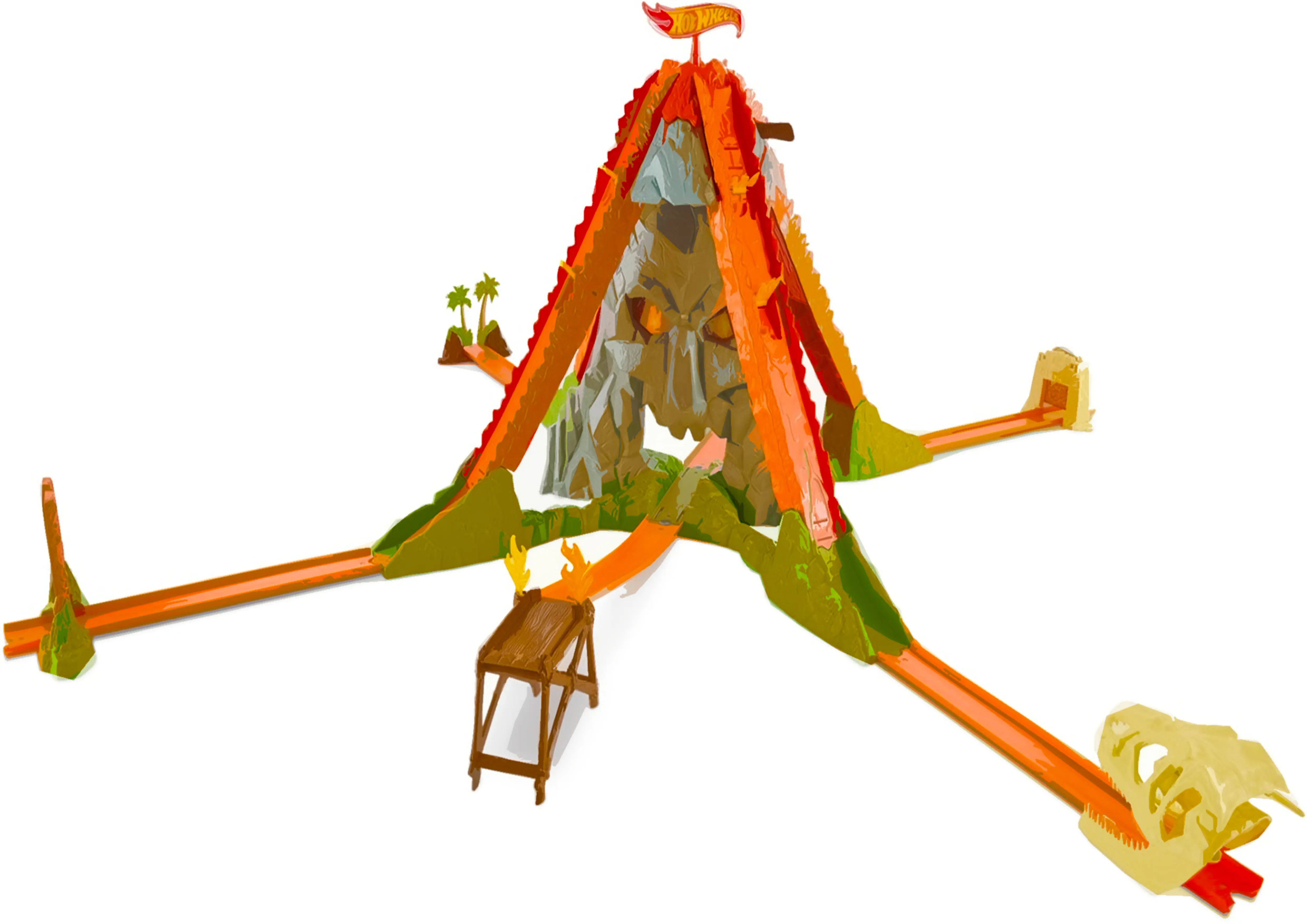 Build Your Own Volcano car toy playset